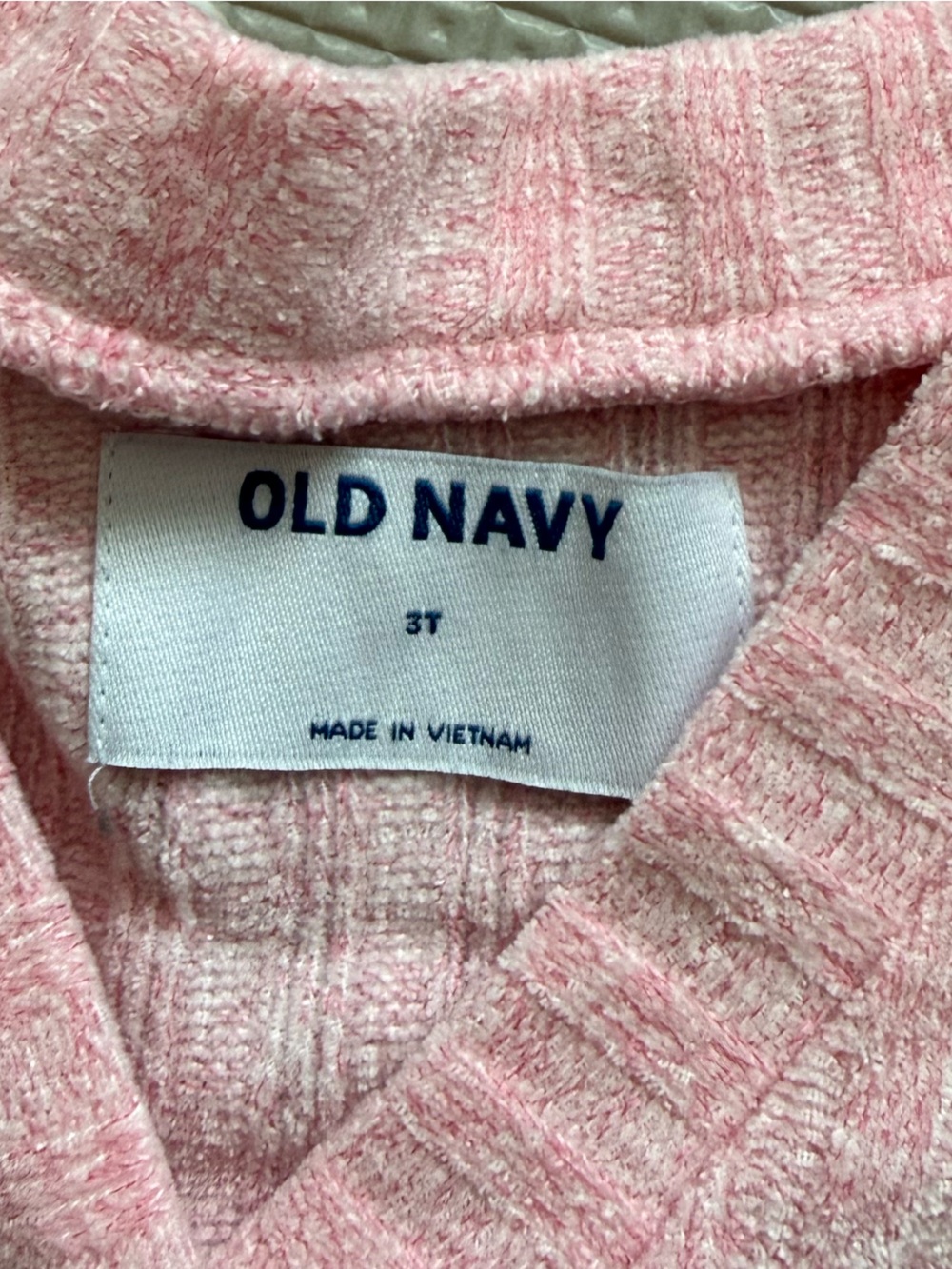 Old Navy|Baby girl/toddler Light Pink Ribbed Button-Front Cardigan,Soft size 3T⢠- Picture 4 of 4